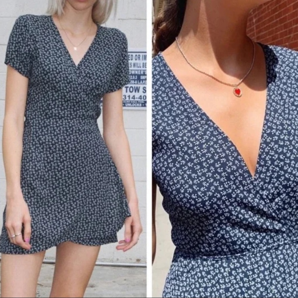 Brandy Melville Floral Print Wrap Dress